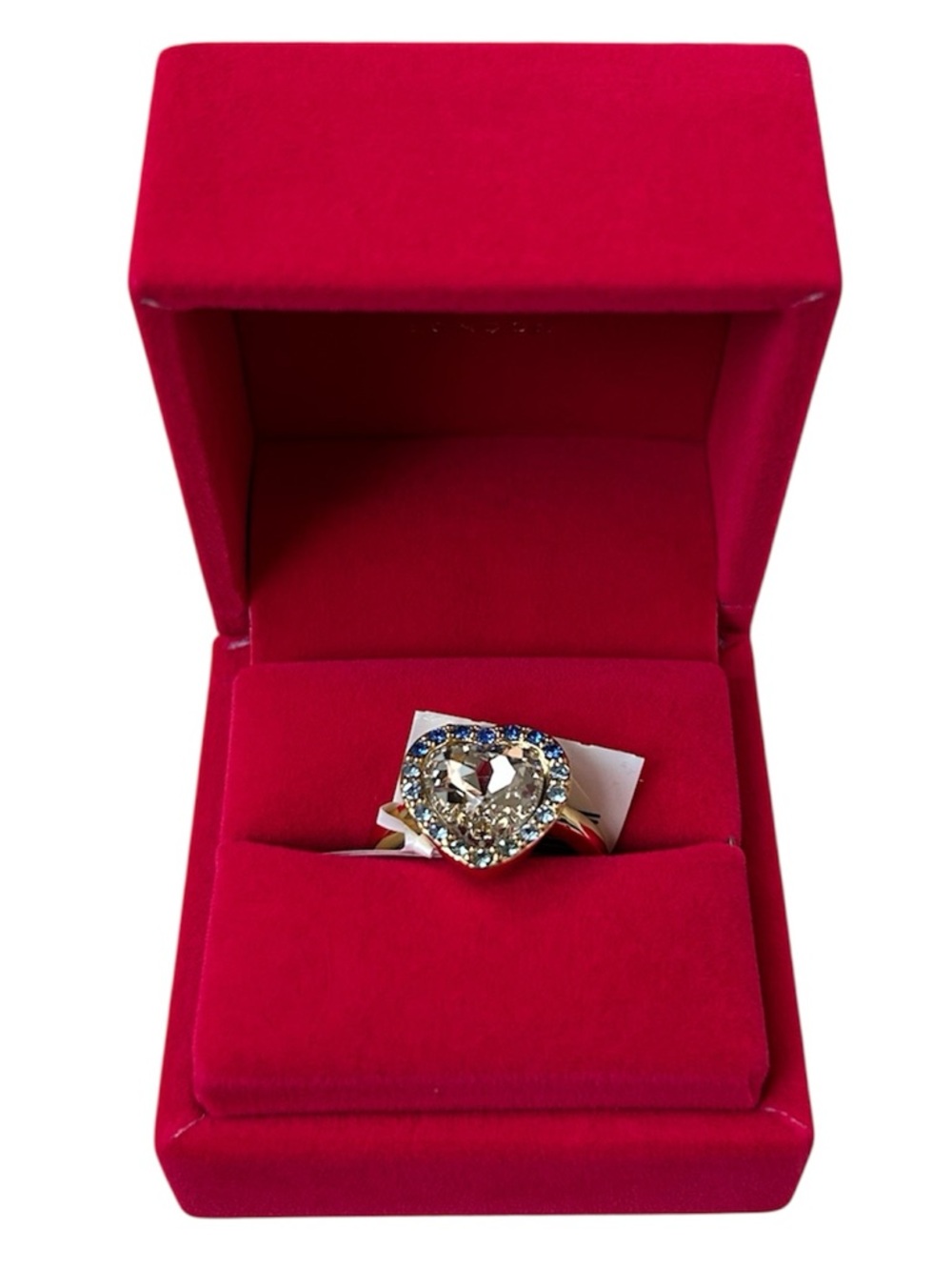 Kurt Geiger London Heart Halo Cocktail Ring NWT Size 7